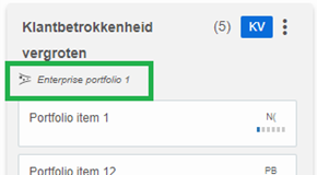 Enterprise portfolio theme label at the top of the column