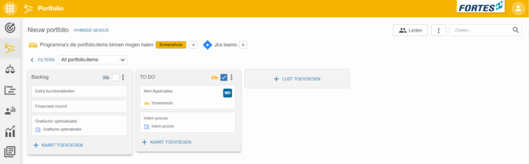 Canvas card in the Portfolio Funnel