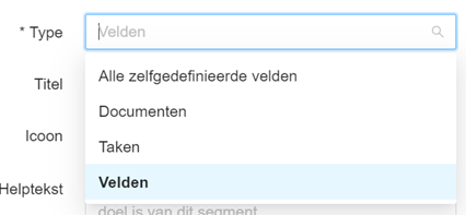 Segmenttypen toevoegen